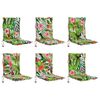 vidaXL Low Back Chair Cushion GEMERT 6 pcs 100% Polyester Multicolour