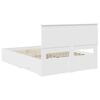 vidaXL Bed Frame with Drawer with Headboard Manual Engineered Wood