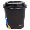 vidaXL Coffee Paper Cups with Lids 120 ml 500 pcs Black