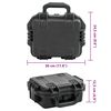 vidaXL Portable Flight Case Black 30x24.5x12.5 cm PP