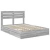 vidaXL Storage Bed Grey Sonoma 140 x 200 cm Engineered Wood