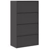 vidaXL Storage Cabinet 2 pcs Black 80 x 40 x140 cm Steel