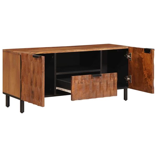 vidaXL TV Cabinet with Drawer Acacia Brown Finish 105 x 33.5 x 46 cm
