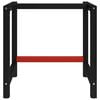 vidaXL Work Bench Frame Metal 80x57x79 cm Black and Red