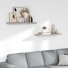 vidaXL Floating Wall Shelves 2 pcs Concrete Grey 80x23.5x3.8 cm MDF
