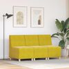 vidaXL Modular Sofa Unit Armless 3 pcs Yellow 55 x 74 x 82 cm Velvet