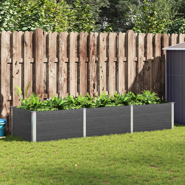 vidaXL Garden Raised Bed Grey 300x100x54 cm WPC