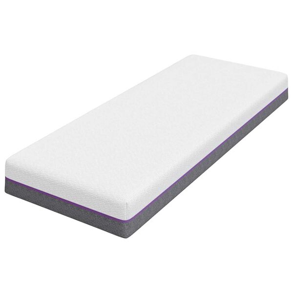 vidaXL Mattress White and Grey 80 x 200 cm Memory Foam