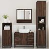 vidaXL 4 Piece Bathroom Furniture Set Brown Oak Engineered Wood