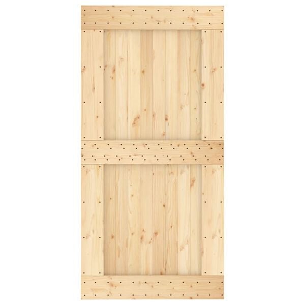 vidaXL Sliding Door with Hardware Set 100x210 cm Solid Wood Pine