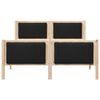 vidaXL Bed frame Brown and black 135 x 190 cm Solid pine wood