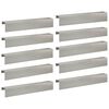 vidaXL Garden Cover Profile 10 pcs 100 x 20 x 15 cm Stainless Steel