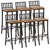 vidaXL 7 Piece Bar Set Solid Rough Wood Mango and Metal