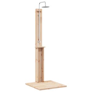 vidaXL Outdoor Shower 206 cm Solid Pine Wood and Stainless Steel
