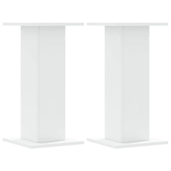 vidaXL Speaker Stands 2 pcs White 30x30x60 cm Engineered Wood