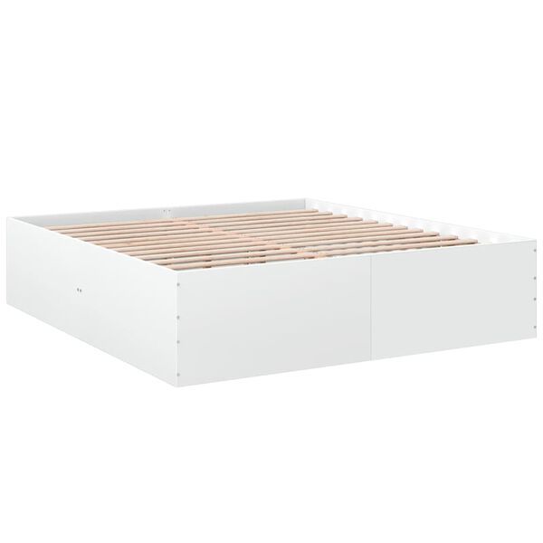 vidaXL Bed Frame without Mattress White 180x200 cm Super King