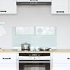 vidaXL Kitchen Backsplash White 80 x 40 cm Tempered Glass