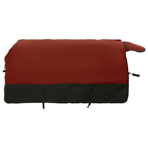 vidaXL Horse Blanket Bordeaux and Black 85 cm Polyester