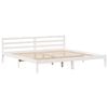 vidaXL Bed Frame with Headboard without Mattress White 200x200 cm