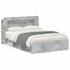 vidaXL Bed Frame with Storage Concrete Grey 140 x 200 cm