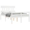 vidaXL Senior Bed without Mattress White Small Double Solid Wood