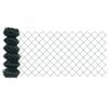 vidaXL Fence Post Green 25 x 0.8 m (40 x 40 mm mesh) Steel and PVC