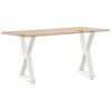 vidaXL Dining Table Legs 2 pcs White 60x(72-73.3) cm Steel
