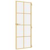 vidaXL Interior Door Slim Golden 76x201.5 cm Tempered Glass and Aluminium