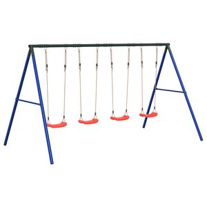 vidaXL Outdoor Swing Set with 4 Swings