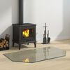 vidaXL Fireplace Glass Plate Hexagon 100x60 cm