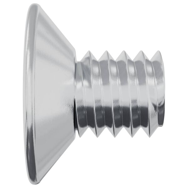 vidaXL Countersunk Head Screws 2 pcs Silver M4 x 6 mm Steel