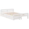 vidaXL Bed frame without Mattress White 120x190 cm Small Double Solid Wood Pine