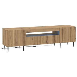 vidaXL LED TV Cabinet ZWOLLE 153 x 35 x 43 cm Artisan Oak