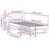 vidaXL Bed Frame with Headboard Natural 75 x 190 cm Solid Pine Wood