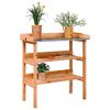 vidaXL Plant Table with Shelves Brown 78x38x82.5 cm Solid Wood Fir