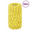 vidaXL Boat Rope Yellow 2 mm 50 m Polypropylene