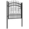 vidaXL Fence Gate KAMPEN with Spear Top Black 103x100 cm Steel