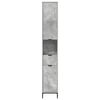 vidaXL Bathroom Cabinet with Drawer Concrete Grey 31.5 x 33 x 190 cm