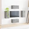 vidaXL TV Cabinet Set 4 pcs Concrete Grey Engineered Wood