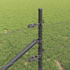 vidaXL Fence Post Grey 50 x 1 m (13 mm mesh) Steel and PVC