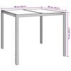 vidaXL Garden Dining Table Grey 90 x 90 x 75 cm Poly Rattan