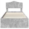 vidaXL Bed Frame Concrete Grey 100 x 200 cm Engineered Wood