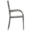 vidaXL 9 Piece Garden Dining Set Grey and Black