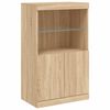 vidaXL Sideboards with LED Lights 3 pcs Sonoma Oak Engineered Wood