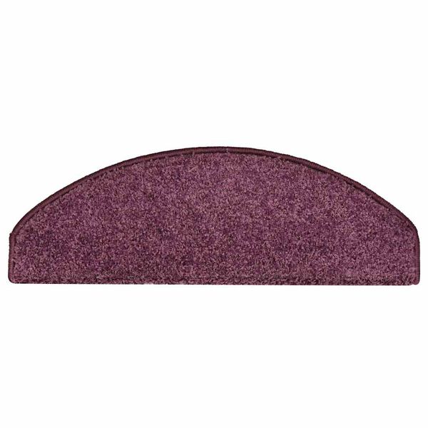 vidaXL Stair Mats 30 pcs 65x21x4 cm Dark Purple Half Round Large
