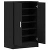 vidaXL Shoe Cabinet Black Oak 60x35x92 cm Engineered Wood