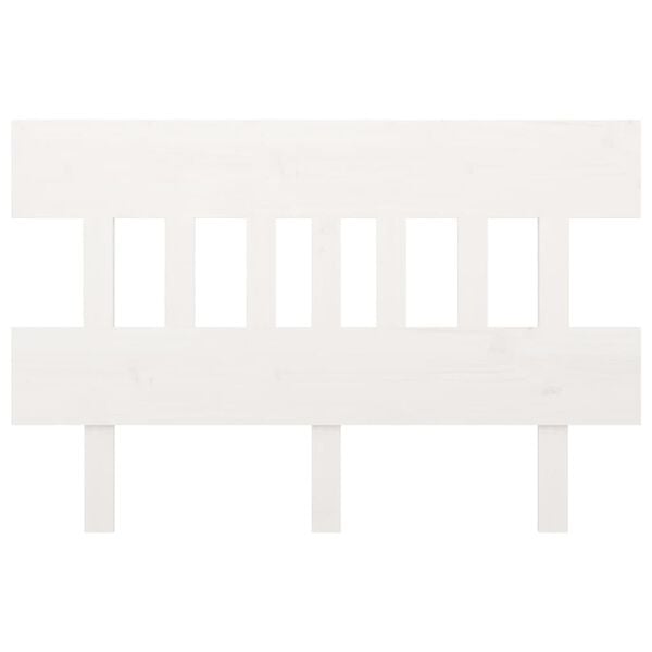 vidaXL Bed Headboard White 123.5x3x81 cm Solid Wood Pine
