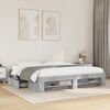 vidaXL Bed Frame without Mattress Concrete Grey 180x200cm Engineered Wood