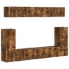 vidaXL TV Cabinet Set Wall-mounted 5 pcs Smoked Oak Engineered Wood