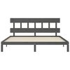 vidaXL Bed Frame without Mattress Grey 200x200 cm Solid Wood Pine